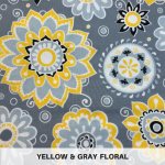 Yellow & Gray Floral